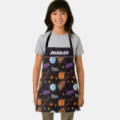 エリック・カレ |キャタピラーブラックハロウィーンパターン エプロン (インサイチュ)