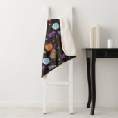 エリック・カレ |キャタピラーブラックハロウィーンパターン シェルパブランケット (インサイチュ)