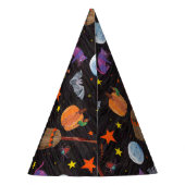 エリック・カレ |キャタピラーブラックハロウィーンパターン パーティーハット (裏面)