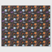 エリック・カレ |キャタピラーブラックハロウィーンパターン ラッピングペーパー (フラット)