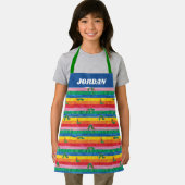 エリック・カレ |キャタピラーレインボーストライプパターン エプロン (インサイチュ)