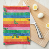 エリック・カレ |キャタピラーレインボーストライプパターン キッチンタオル (四つ折り)