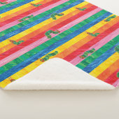 エリック・カレ |キャタピラーレインボーストライプパターン シェルパブランケット (3/4)
