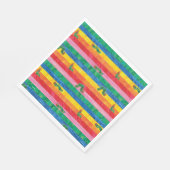 エリック・カレ |キャタピラーレインボーストライプパターン スタンダードランチョンナプキン (角)