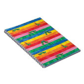 エリック・カレ |キャタピラーレインボーストライプパターン ノートブック (右側)