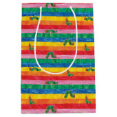 エリック・カレ |キャタピラーレインボーストライプパターン ミディアムペーパーバッグ (正面)