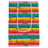 エリック・カレ |キャタピラーレインボーストライプパターン ミディアムペーパーバッグ (裏面)