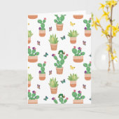 エリック・カレ | キャタピラ、サボテン、バタフライ カード (黄色い花)