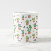 エリック・カレ | キャタピラ、サボテン、バタフライ ジャンボコーヒーマグカップ (正面)