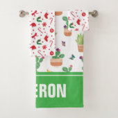 エリック・カレ | キャタピラ、サボテン、バタフライ バスタオルセット (インサイチュ)