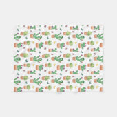 エリック・カレ | キャタピラ、サボテン、バタフライ フリースブランケット (正面(横))