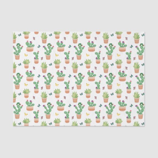 エリック・カレ | キャタピラ、サボテン、バタフライ 薄葉紙 (正面)