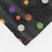 エリック・カレ |ハロウィーン水玉模様パターン フリースブランケット (角)