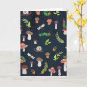 エリック・カレ | バグとキノコのパターン カード (黄色い花)