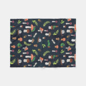 エリック・カレ | バグとキノコのパターン フリースブランケット (正面(横))