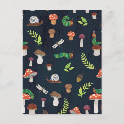 エリック・カレ | バグとキノコのパターン ポストカード (正面)