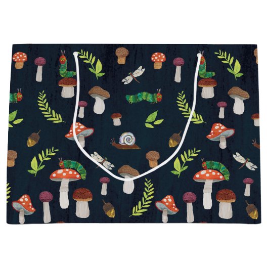 エリック・カレ | バグとキノコのパターン ラージペーパーバッグ (正面)