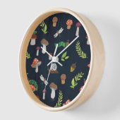 エリック・カレ | バグとキノコのパターン 壁時計 (傾斜)