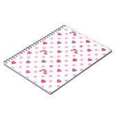 エリック・カレ |バレンタインハート水玉模様パターン ノートブック (左側)
