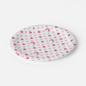 エリック・カレ |バレンタインハート水玉模様パターン ペーパープレート (アングル)