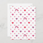 エリック・カレ |バレンタインハート水玉模様パターン ポストカード (正面/裏面)
