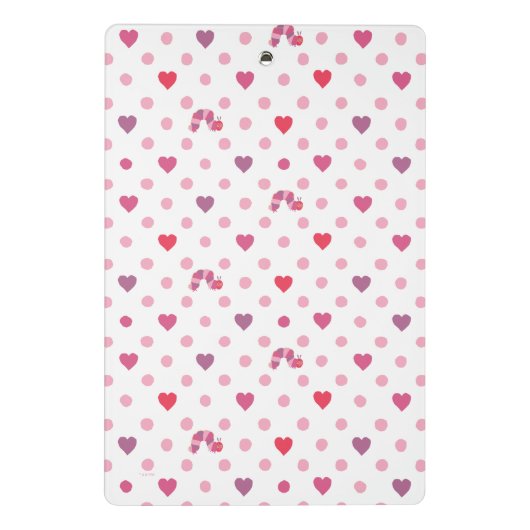 エリック・カレ |バレンタインハート水玉模様パターン ミニクリップボード (裏面)