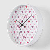 エリック・カレ |バレンタインハート水玉模様パターン 壁時計 (傾斜)
