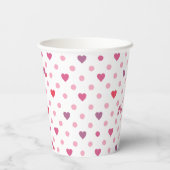 エリック・カレ |バレンタインハート水玉模様パターン 紙コップ (裏面)