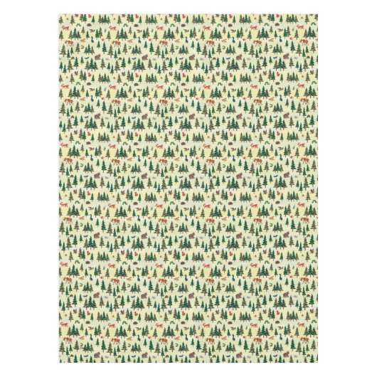 エリック・カレ |フォレストのおもしろいパターンの準備完了 テーブルクロス (正面)