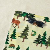 エリック・カレ |フォレストのおもしろいパターンの準備完了 ビーチタオル (インサイチュ)