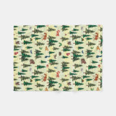 エリック・カレ |フォレストのおもしろいパターンの準備完了 フリースブランケット (正面(横))