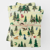 エリック・カレ |フォレストのおもしろいパターンの準備完了 ラッピングペーパーシート (インサイチュ)