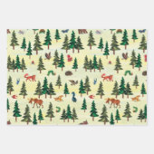 エリック・カレ |フォレストのおもしろいパターンの準備完了 ラッピングペーパーシート (正面)