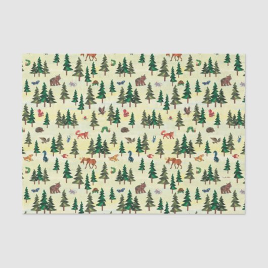 エリック・カレ |フォレストのおもしろいパターンの準備完了 薄葉紙 (正面)