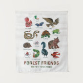 エリック・カレ | フォレスト・フレンズが一緒に幸せ タペストリー (正面)