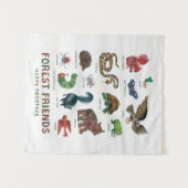 エリック・カレ | フォレスト・フレンズが一緒に幸せ タペストリー (正面(横))