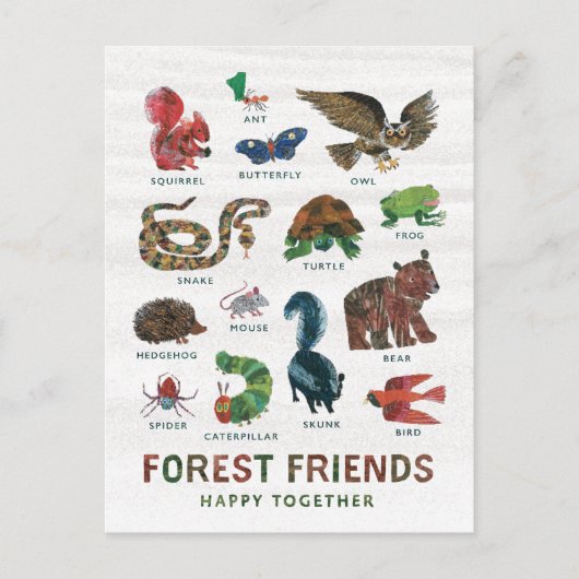 エリック・カレ | フォレスト・フレンズが一緒に幸せ ポストカード (正面)