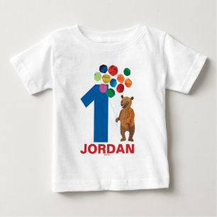 エリック・カレ ブラウンベア – ベアリーハッピーバースデー ベビーTシャツ