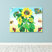 エリック・カレ |庭の花シーン キャンバスプリント (インサイチュ (ウッドフロア))