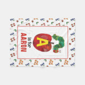 エリック・カレ | A is For Apple フリースブランケット (正面(横))