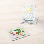 エリック・カレ | A World 疑問に思 of  スクエアペーパーコースター (インサイチュ)