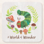 エリック・カレ | A World 疑問に思 of  スクエアペーパーコースター (正面)