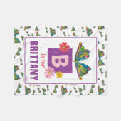 エリック・カレ | Bは蝶 フリースブランケット (正面(横))