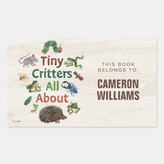 エリック・カレ | Tiny Critter About 長方形シール (正面)