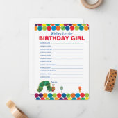 エリック・カールの大好きな幼虫の誕生日メッセージ ノートカード (正面/裏面インサイチュ)