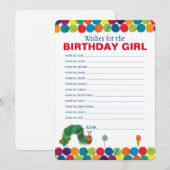 エリック・カールの『とてもお腹の空いた毛虫』誕生日メッセージ ノートカード (正面/裏面)