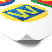 エリック・カール | アルファベットブロックパターン ポスター (角)