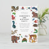 エリック・カール | ブラウン・ベアー - フォレスト・フレンズの誕生日 招待状 (スタンド正面)