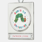 エリック・カーレ・クリスマス・キャタピラ シルバープレートバナーオーナメント (左)