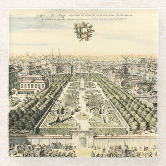 エリック・ダールフォーマルバーグによる庭園の空中眺め ガラスコースター (正面)